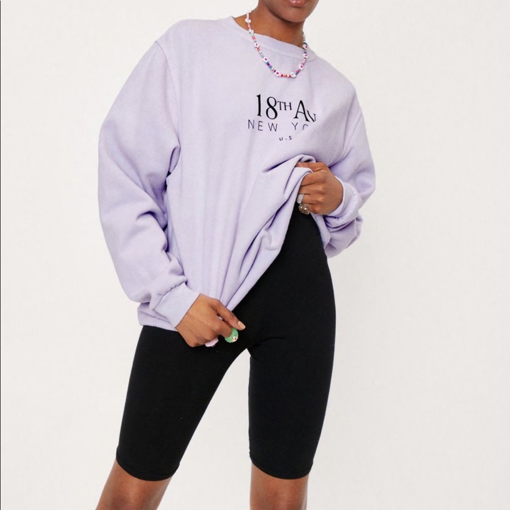 Nasty Gal Longline Jersey Fitted Bike Shorts